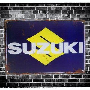 COPY - Suzuki Motorcycle Sign Advertising Plaque Tin Sign for Man Cave, , Garage
